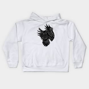 Owl In Flight Kids Hoodie